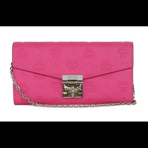 NEW MCM Monogram Large Leather Wallet Bag